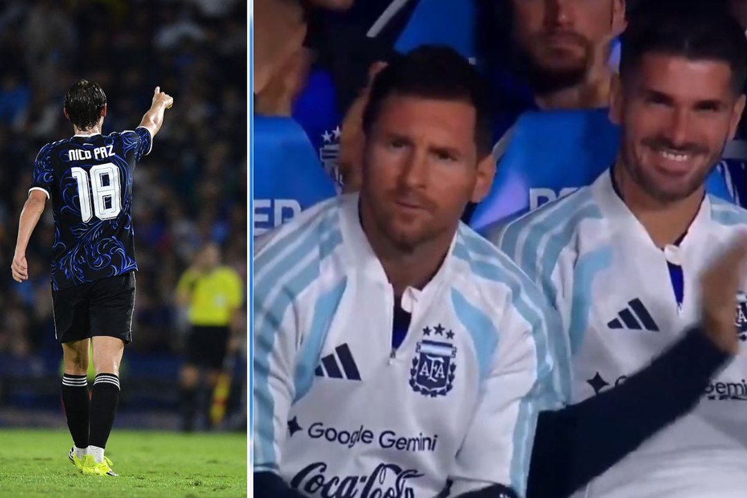 VIDEO / Il primo gol di Nico Paz con la maglia dell'Argentina è bellissimo: Messi applaude