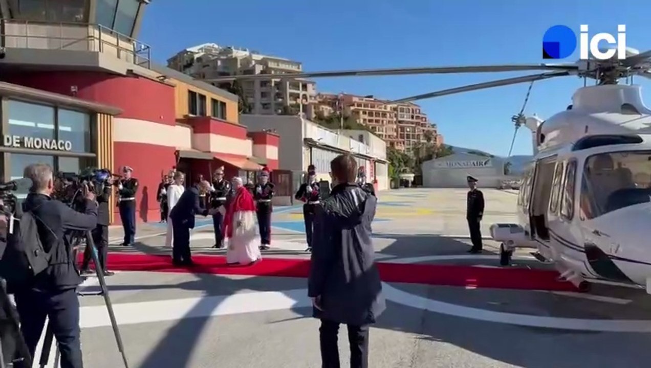 Arrivée du pape à Monaco