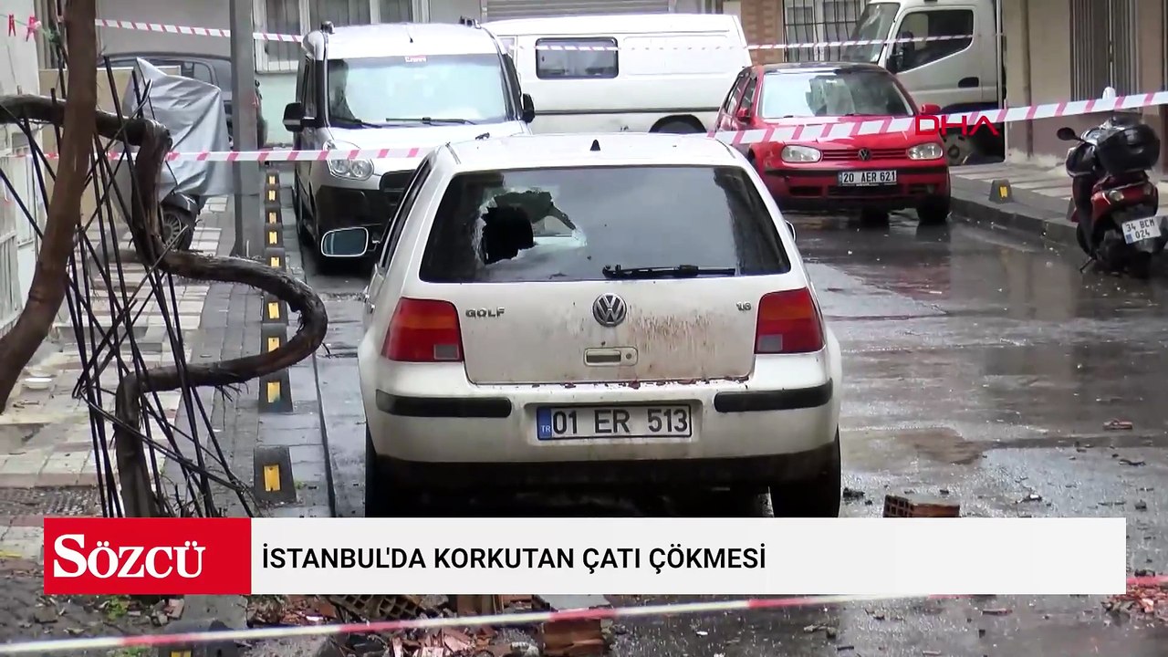 İstanbul'da korkutan çatı çökmesi: Bina tahliye edildi, sokağa girişler kapatıldı