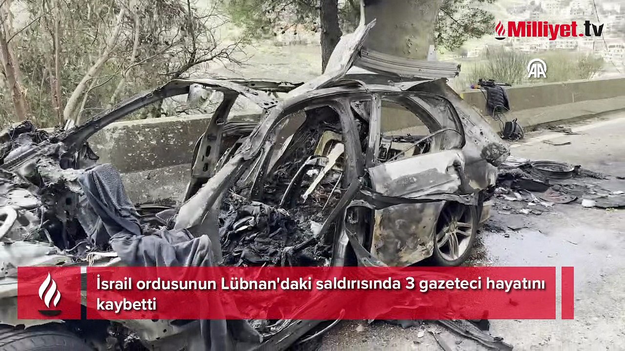 İsrail'den Lübnan'da alçak saldırı! Basın aracı hedef alındı: 3 gazeteci hayatını kaybetti