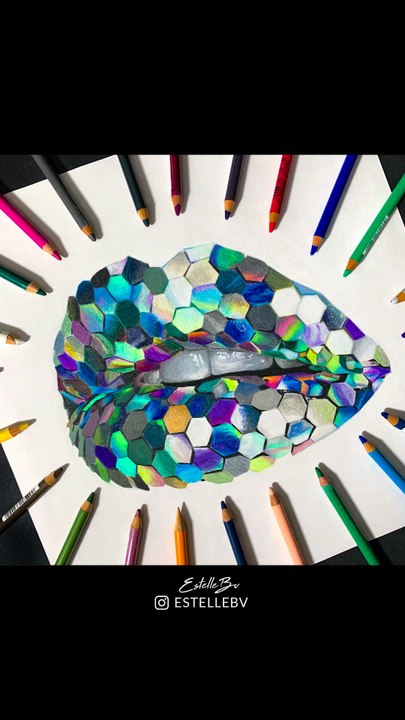 Dessin réaliste au pastel