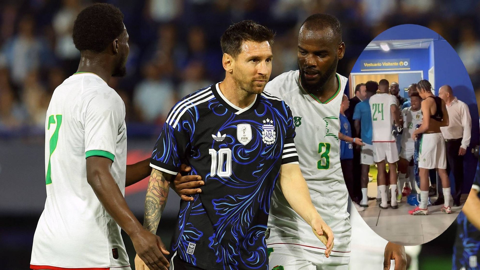 Lo más surrealista en años: los jugadores de Mauritania se pelearon entre ellos por las camisetas de Argentina