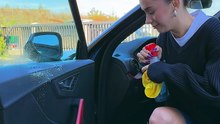 When you clean the car to hide the crash you caused😂