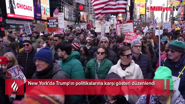 ABD'de milyonlar Trump'a karşı sokaklara döküldü! 50 eyalette Krallara Hayır eylemleri