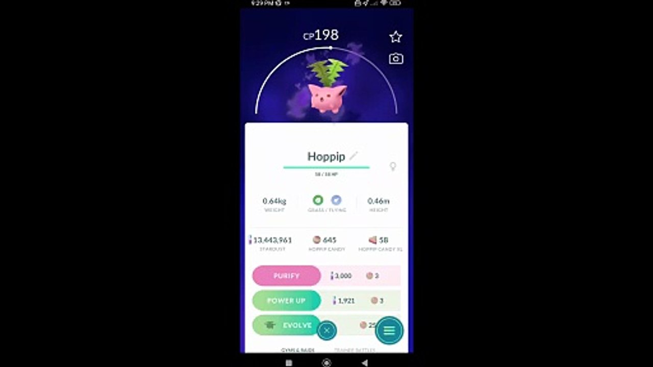 Pokémon GO-Purifying Shadow Hoppip