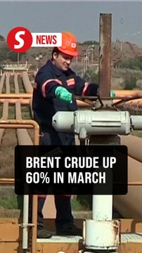 Brent heads for record monthly jump as Iran conflict widens