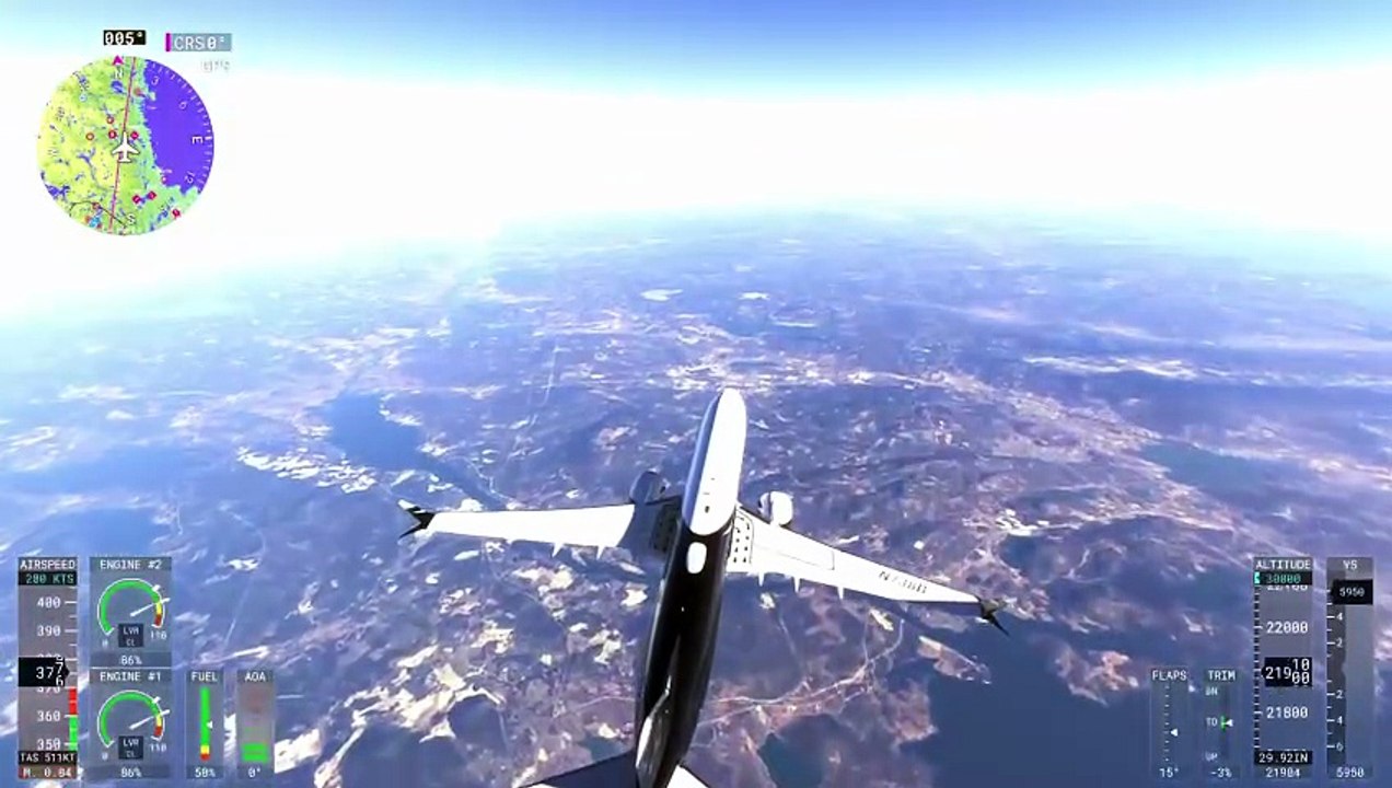 Microsoft flight Simulator 2024. Från Örebro till Sundsvall