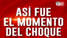 Así fue el momento del choque