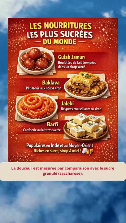 La nourriture la plus sucrée du monde