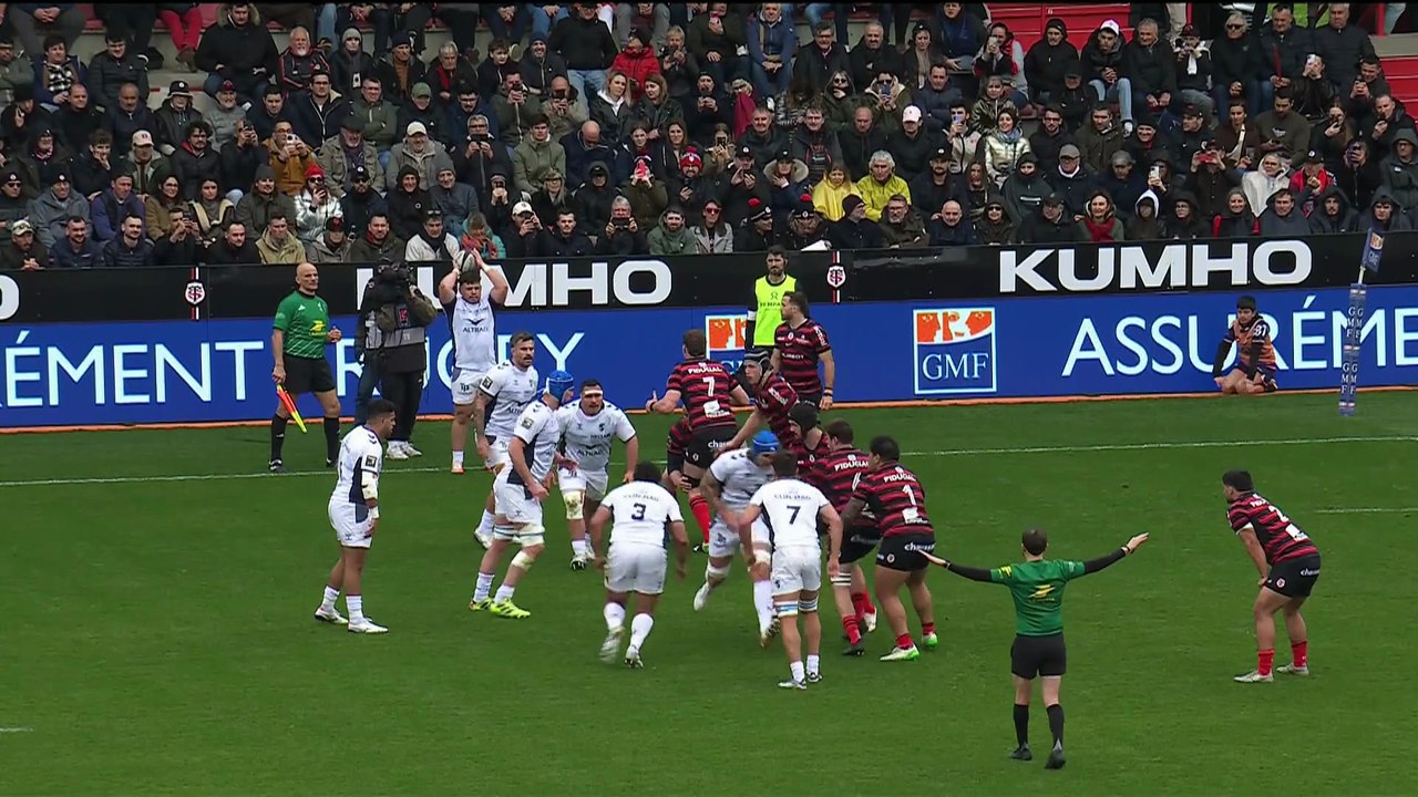 TOP 14 - Essai de Thomas VINCENT (MHR) - Stade Toulousain - Montpellier Hérault Rugby