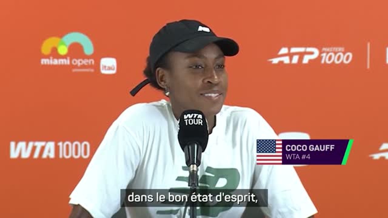 Miami - Gauff : "Mon équipe sait que quand je suis dans le bon état d'esprit..."