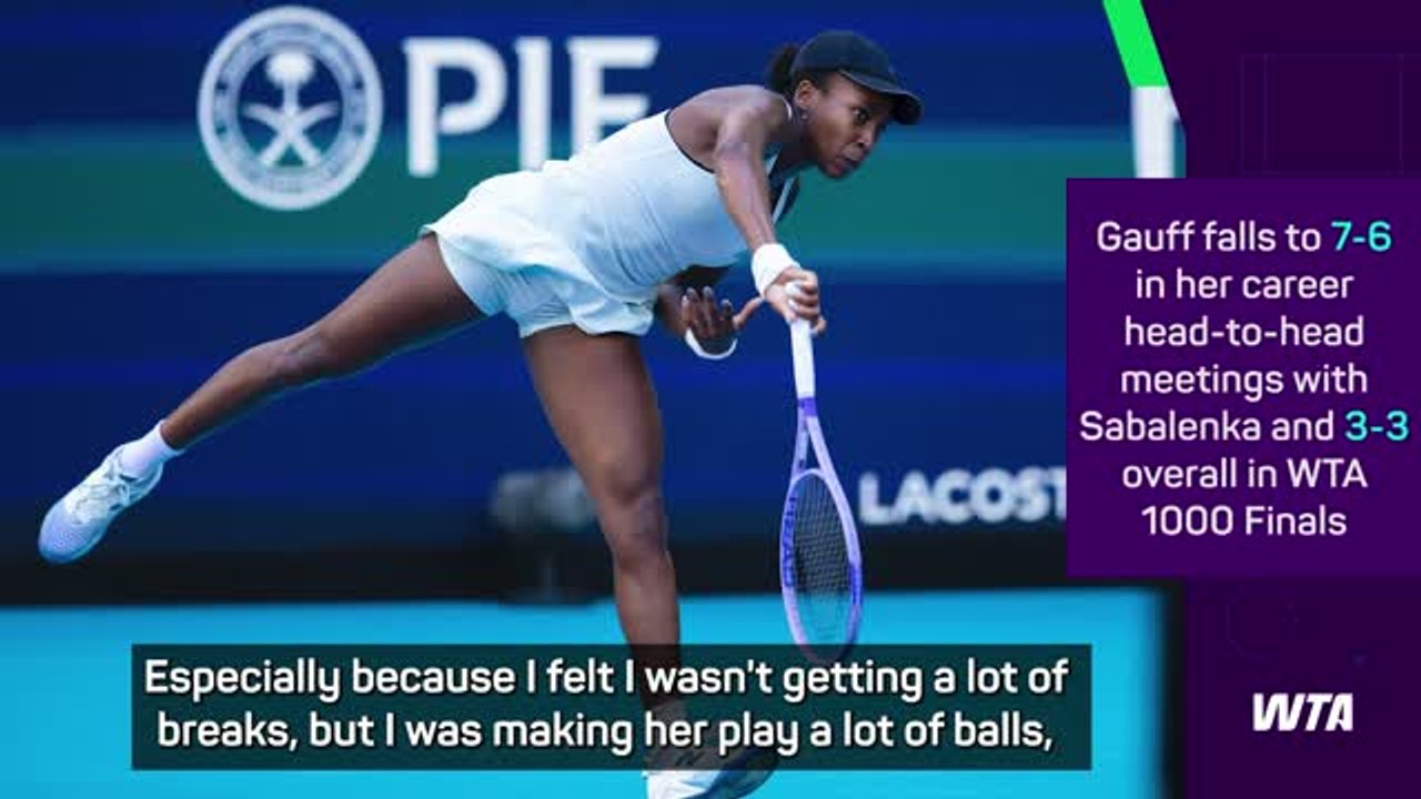 Gauff keen to learn lessons from narrow Miami loss to Sabalenka