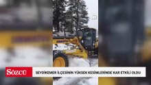 Muğla'nın Seydikemer ilçesinin yüksek kesimlerinde kar etkili oldu