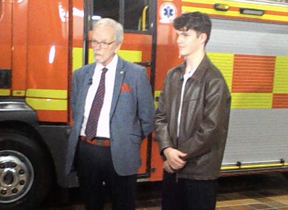 Tony Drake and Jack Palmer talk about how Jack saved Tony with a defibrillator