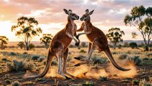 Kangaroo Boxing Match