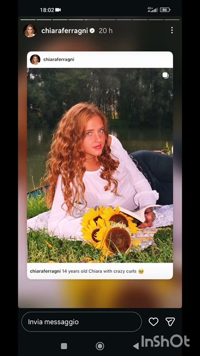 Chiara Ferragni story del giorno sul lago di como