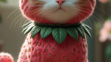 Berry Cute Cat 😻🍓  The Sweetest Feline Moments