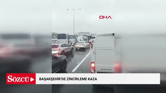 Başakşehir'de polis servisinin de karıştığı zincirleme kaza