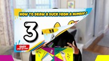 Turn Number 3 into a Beautiful Duck 🦆 | Easy Drawing Tutorial | Drawing for kids by AU ART ZONE 2.0