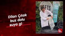 Dilan Çıtak buz dolu suya girdi: Bugün bir delilik yaptım