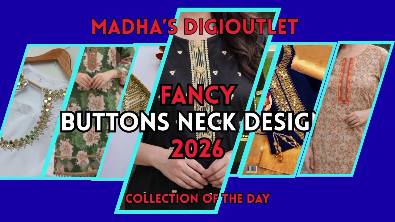 Fancy Buttons Neck Design 2026 Sewing Tutorial