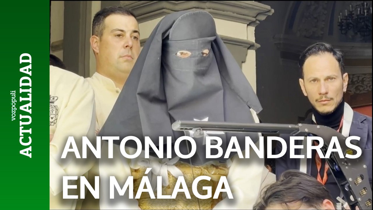 Antonio Banderas no falta a su cita con la Virgen de Lágrimas y Favores de Málaga