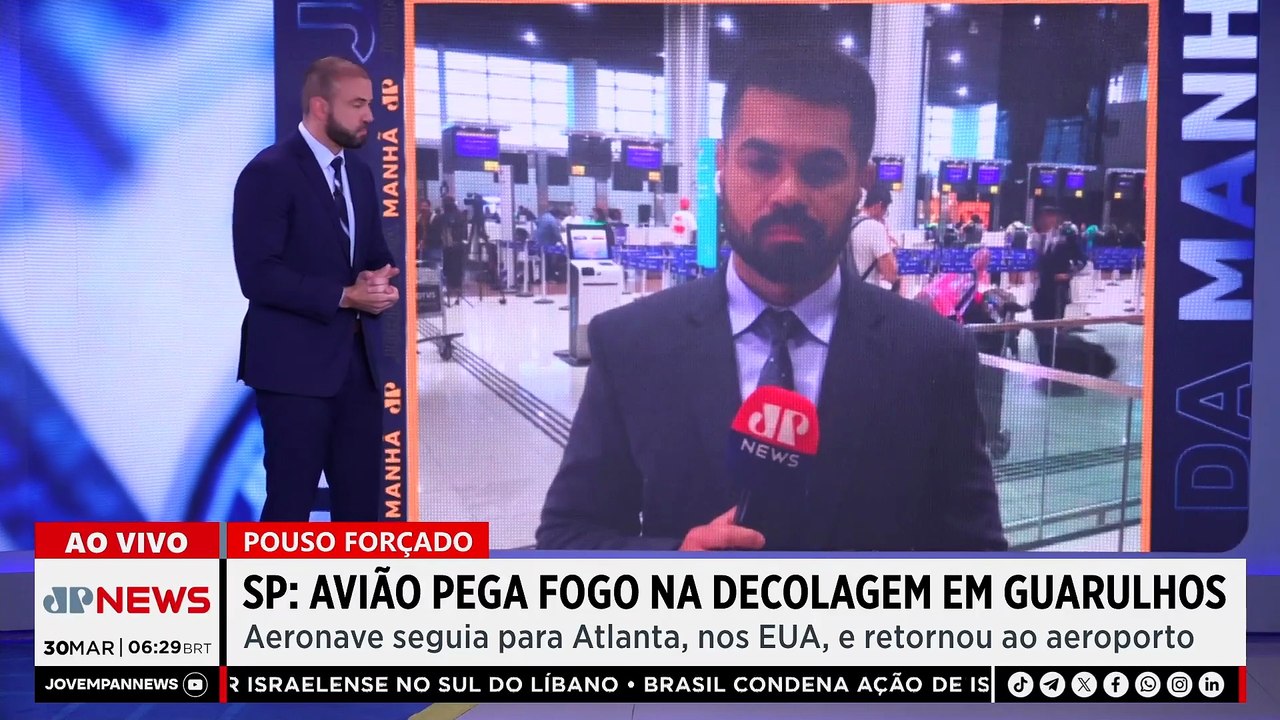 Motor de avião explode após decolagem em Guarulhos