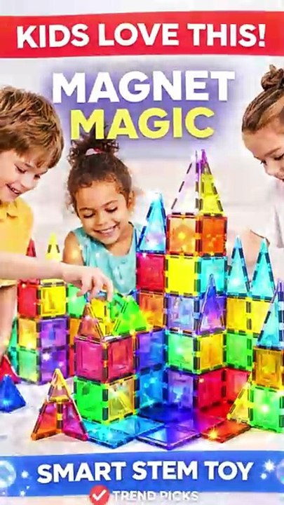PicassoTiles 100 Piece Magnetic Building Tiles