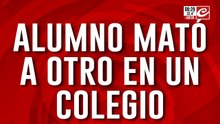 Tremendo: alumno ingresó armado al colegio y mató a tiros a un compañero