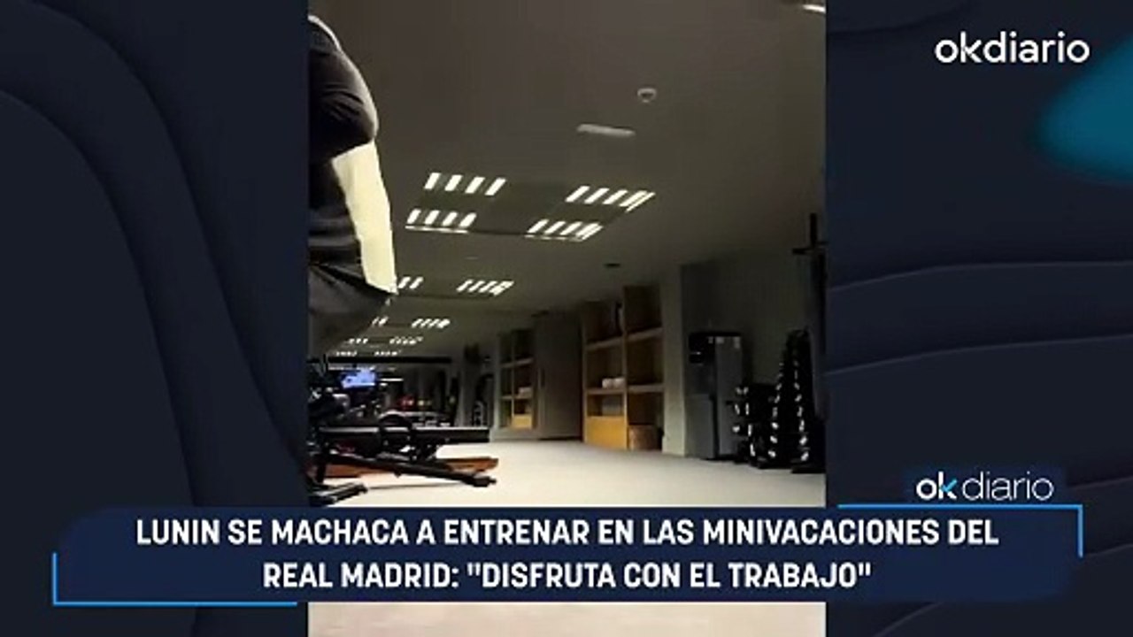 Lunin se machaca a entrenar en las minivacaciones del Real Madrid: "Disfruta con el trabajo"