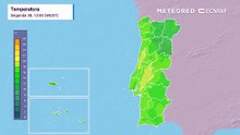 As temperaturas sobem em Portugal Continental entre hoje e amanhã, terça-feira
