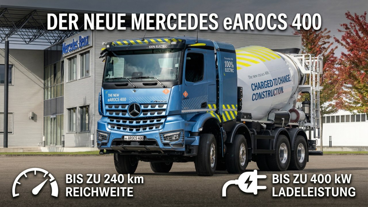 Mercedes-Benz eArocs 400: Starker E-Antrieb für harte Einsätze