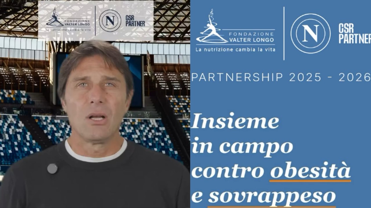 Splendido messaggio di Conte per combattere obesità e sovrappeso
