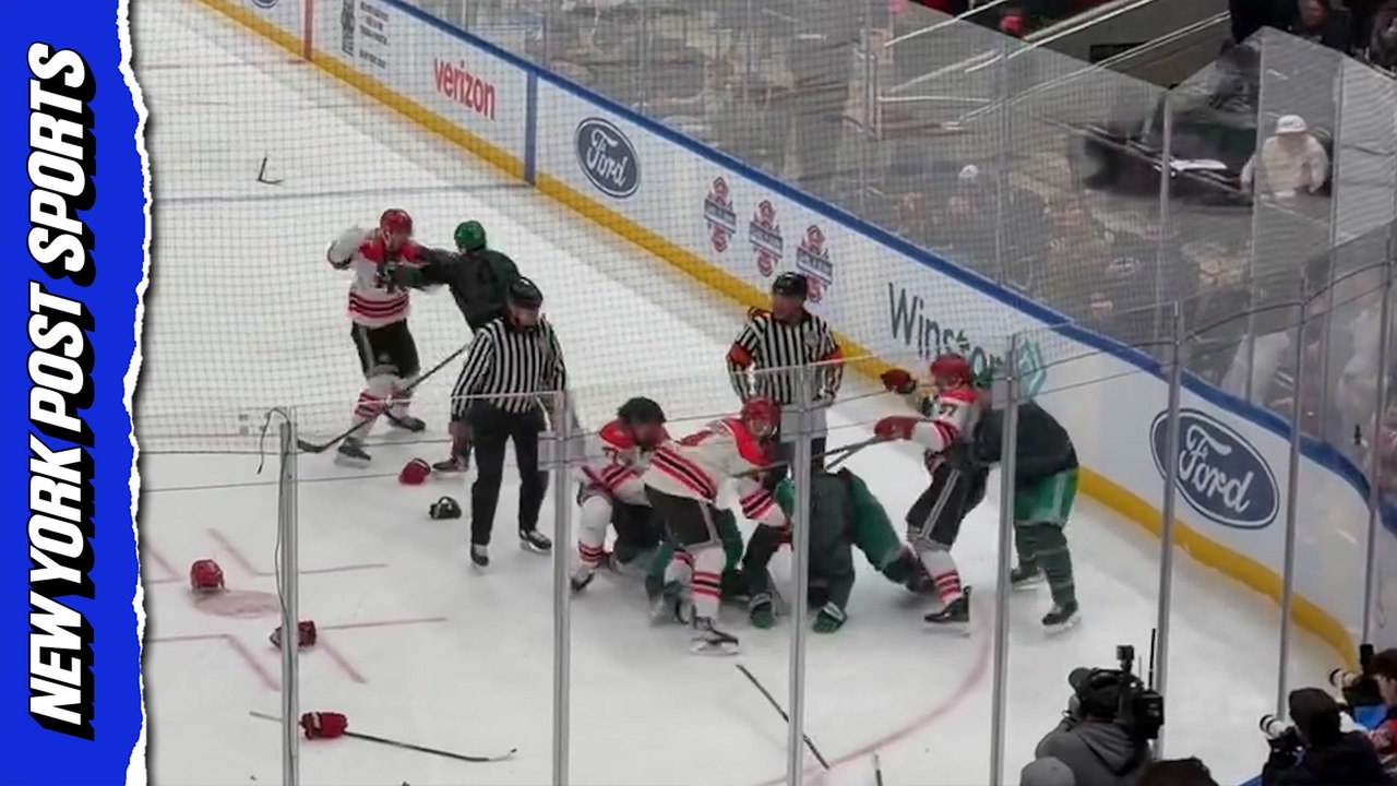 NYPD, FDNY hockey players brawl during rivalry game at UBS Arena