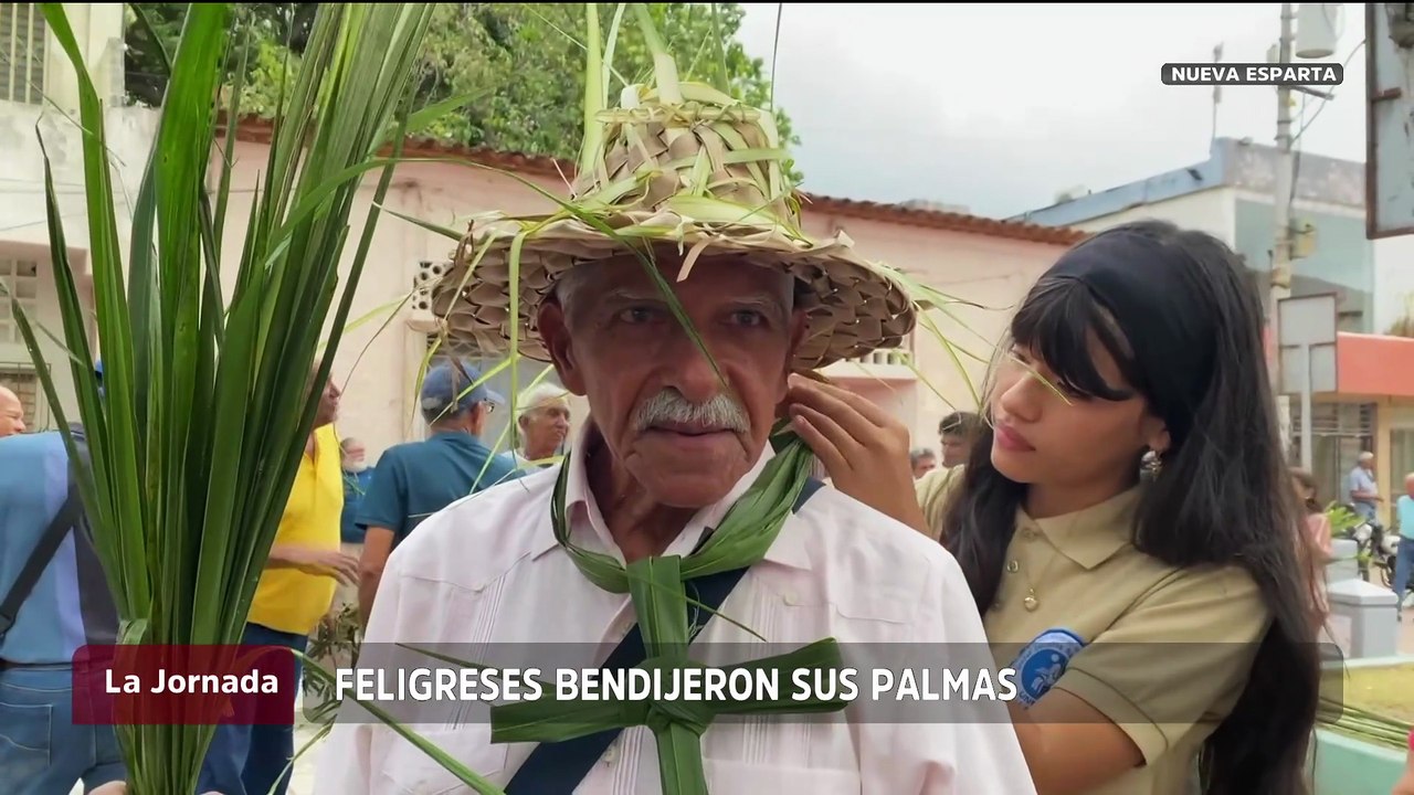 Miles de devotos se congregaron en La Asunción para la tradicional bendición de las palmas