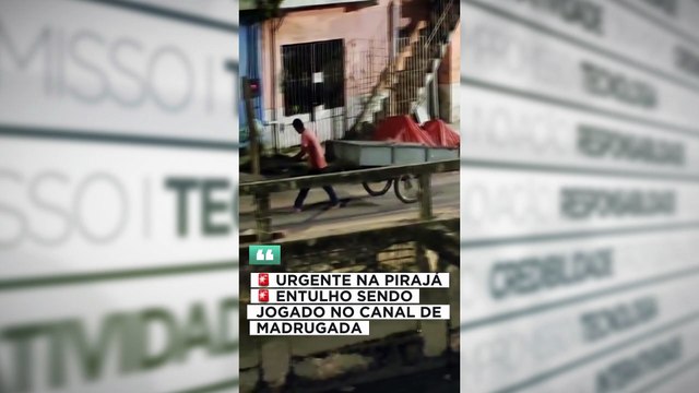 FLAGRANTE DESCARTE IRREGULAR DE ENTULHO É DENUNCIADO NO CANAL DA PIRAJÁ EM BELÉM