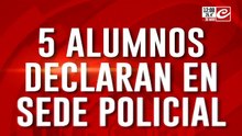 5 alumnos declaran en la sede policial: continúan las pericias en la escuela
