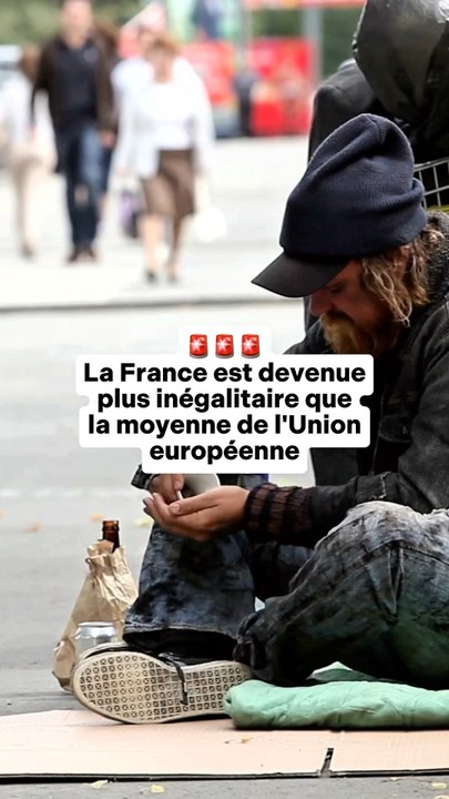 🚨 La France est devenue plus inégalitaire que la moyenne de l’Union EuropéenneSources : Eurostat, Fipeco