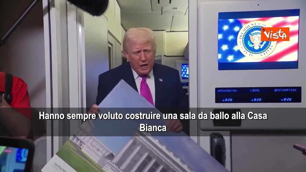 Trump mostra alla stampa le immagini di Sala da Ballo della Casa Bianca: La più bella del mondo