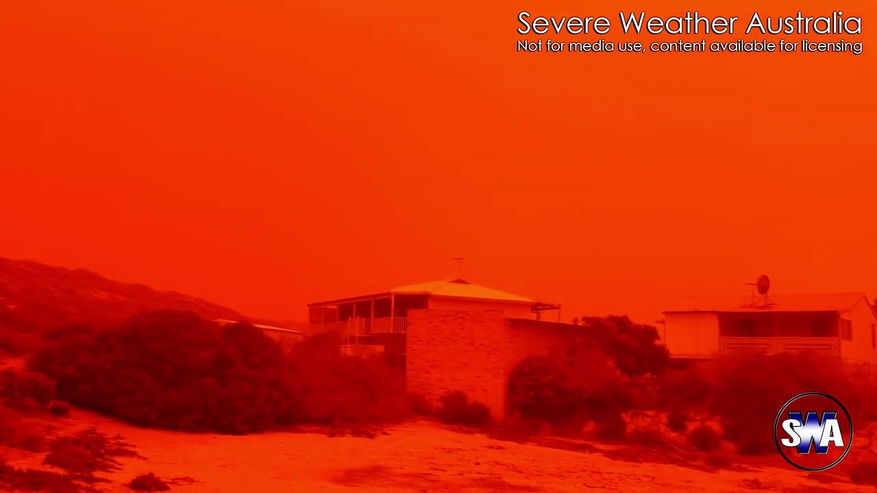 cielos rojos en Australia