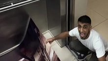 Lift prank gone wrong 😭, Funny video