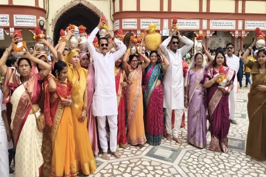 भगवान महावीर का मनाया जन्मोत्सव, जयकारों से गुंजायमान हुई अहिंसा नगरी