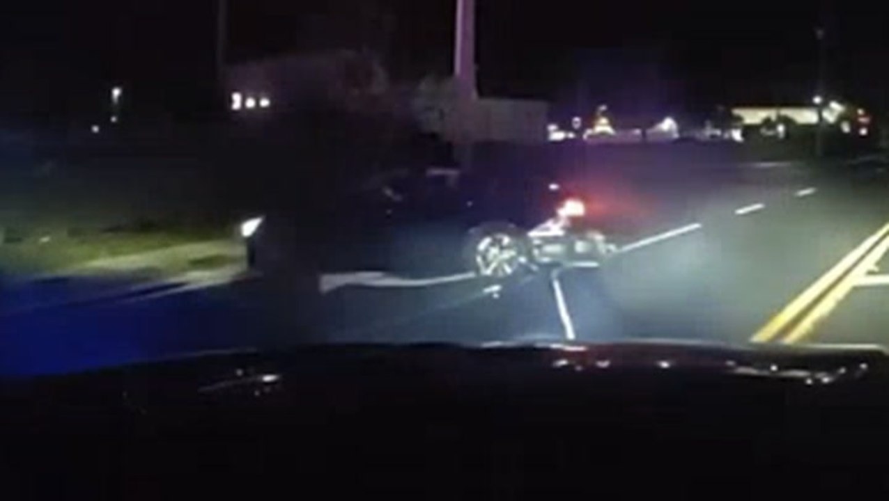 Teens fleeing street takeover stopped by police Batman-style car grappler