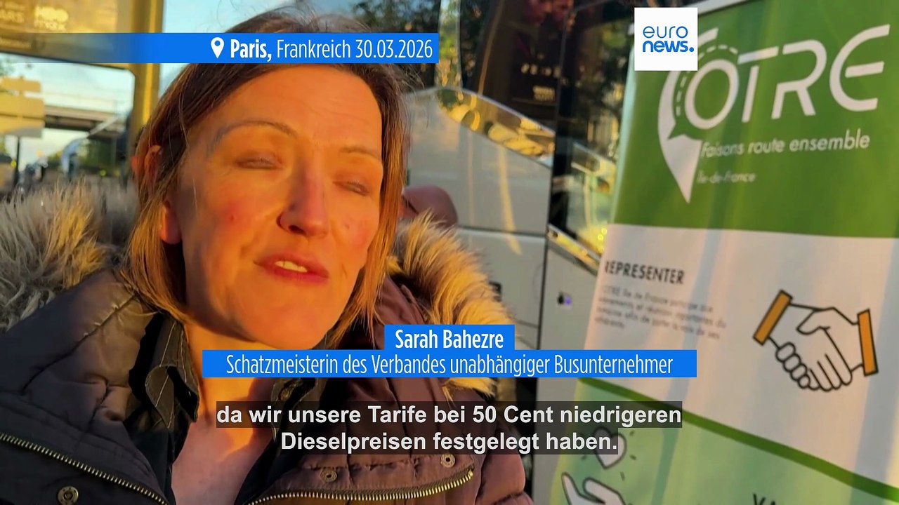 Protest von Bus- und Brummifahrern in Paris: Im Schneckentempo gegen gestiegene Spritpreise