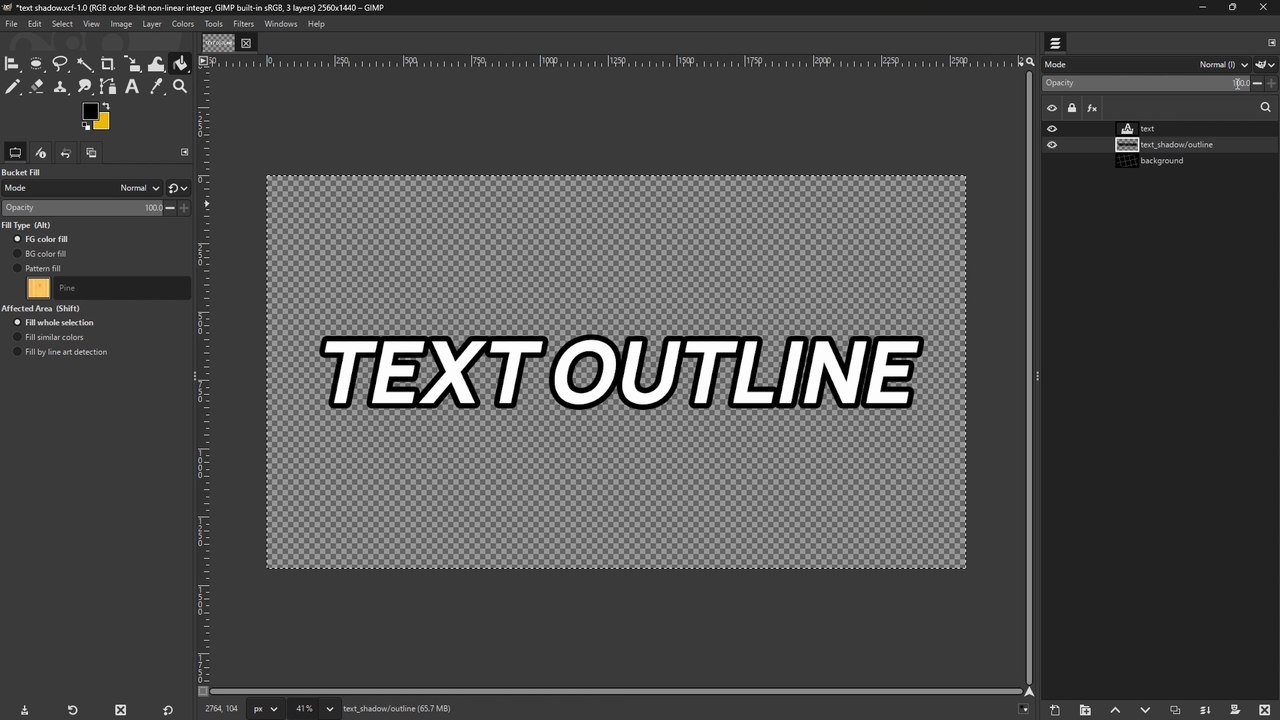 How To Outline Letters In GIMP - GIMP Text Outline - GIMP Drop Shadow On Text