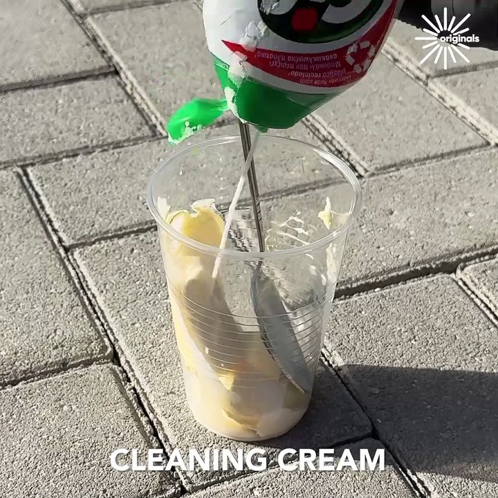 Using butter to clean car tires 🤯💯