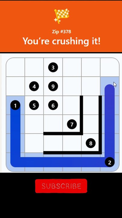 How to Solve Zip Puzzle no 378 #linkedin #puzzlegames