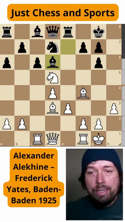 Alekhine gana un peon y vence a Yates (1925)