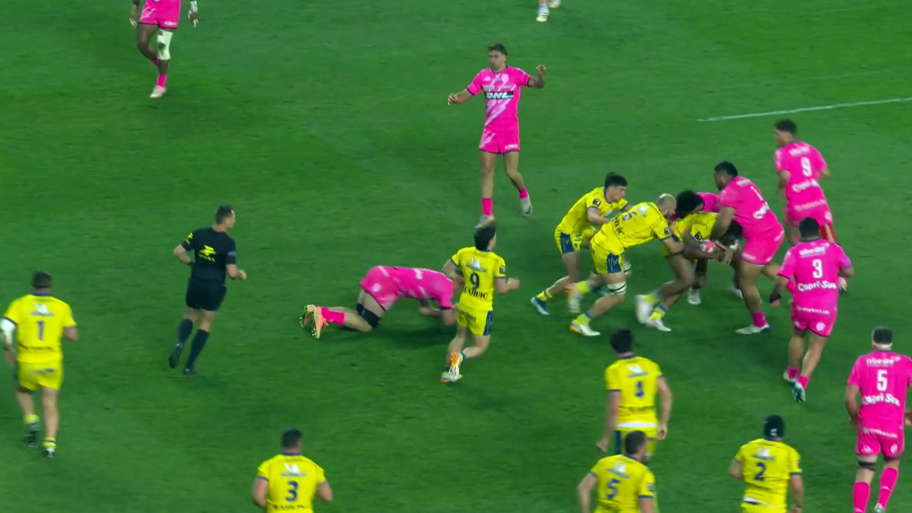 TOP 14 - Essai de Léon DARRICARRERE (ASM) - Stade Français Paris - ASM Clermont