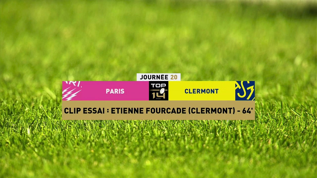 TOP 14 - Essai de Étienne FOURCADE (ASM) - Stade Français Paris - ASM Clermont